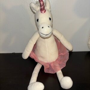 SOLD Jellycat Dancing Darcy Unicorn Shimmer Pink Horn Retired
